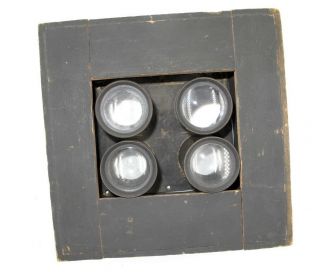 RARE EARLY MULTI LENS SET FOR LARGE FORMAT WET PLATE OR TINTYPES.  NO RES. 6