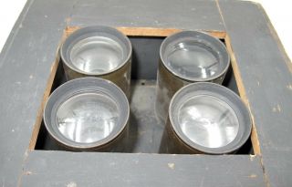 RARE EARLY MULTI LENS SET FOR LARGE FORMAT WET PLATE OR TINTYPES.  NO RES. 7