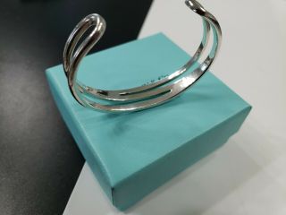 Tiffany & Co 925 Italy Sterling Silver Cuff Bracelet sz S M 6 - 7 