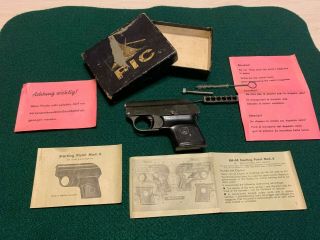 Vintage Starter Blank Pistol,  Pic West Germany,  In The Box W/paperwork