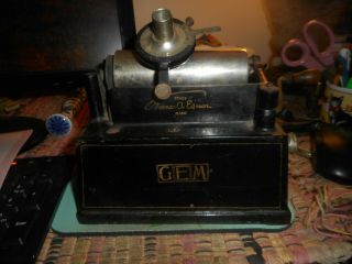 Antique Edison Gem Phonograph Dated 1905 Orange Jersey For Repair