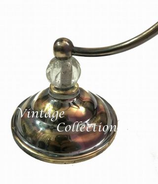 Antique Brass Desktop Adjustable Magnifying Glass Vintage Table Top Decor Glass 5