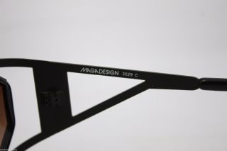 Maga Design Vintage Sunglasses Made in Italy 3029C NOS Black Monolens 4