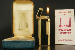 Dunhill Rollagas Lighter - Orings Vintage W/box 958