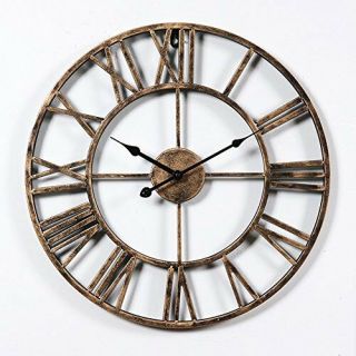 Aero Snail Vintage Retro 20 - Inch Dia Large Iron Metal Indoor Wall Clock With ¡­