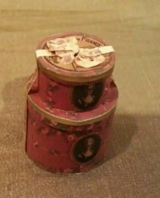 Artisan Miniature Dollhouse Susan Harmon Victorian Ladies Paris Hat Boxes Signed