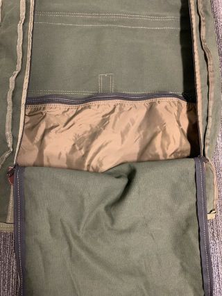 The Orvis Company Vintage Leather Canvas Garment Bag 4