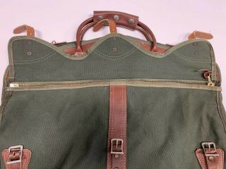 The Orvis Company Vintage Leather Canvas Garment Bag 5
