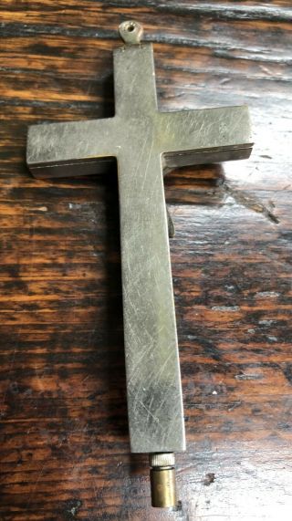 Rare Antique Catholic Crucifix Relic,  Ebony Inlay,  Saints,  Made In Germany,  1800 5