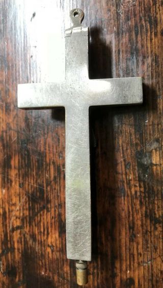 Rare Antique Catholic Crucifix Relic,  Ebony Inlay,  Saints,  Made In Germany,  1800 6