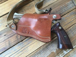 Vintage Jackass GALCO Leather Adjustable Shoulder Holster for S&W K Frame 3