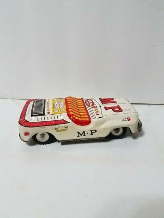 Vintage Tin Toy Friction Car Mp Military Police Vehicle
