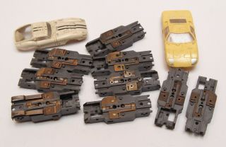 Lot21 Vintage Aurora T - Jet Model Motoring Partial Chassis Ho Slot Car Parts