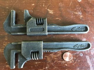 Vintage Indian Motorcycle Pr.  Of Adjustable Wrench’s With Cast Logo Ec Nr