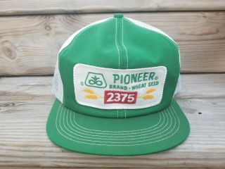 Vintage Pioneer Wheat Seed 2375 Snapback K Products Trucker Hat Cap