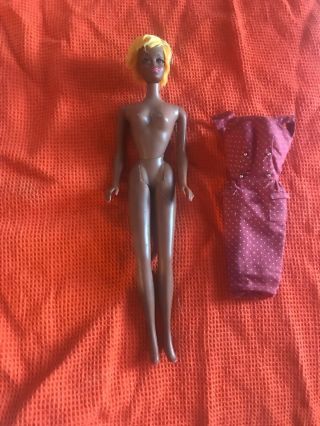 1968 Mattel Diane Carroll Julia Yellow Oxidized Color Magic Hair Barbie Doll