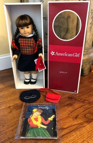 American Girl Doll Molly Mcintire Vintage With Tag & Box Inc.  Accessories
