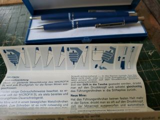 VINTAGE STAEDTLER MICROFIX SL 0.  5MM DRAFTING MECHANICAL PENCIL & starfix pen nos 7