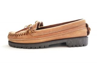 Vintage Ralph Lauren Polo Country Leather Moccasin Shoes - Brown - Sz 8.  5 B