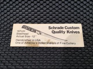 SCHRADE LB - 4 LOCK - BACK KNIFE W/ SHEATH,  PAPERWORK & BOX RARE 12