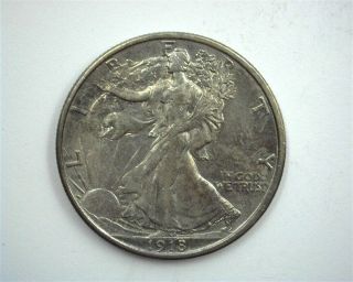 1918 - D Walker Silver 50 Cents Choice Uncirculated Rare This