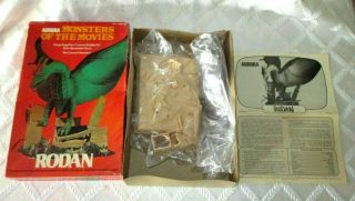 1975 - Aurora - Rodan Monster Of The Movies Model Kit - Un - Built W Box - Vintage - Tokyo