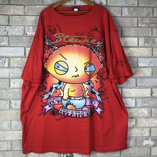 Rare Vtg 90s Family Guy T Shirt Mens Xxxl Ed Hardy Style Red Rap Single Stitch