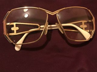 Cazal 225 Rose Gold Frames Turquoise And Pink 80s Vintage Glasses Rare Authentic