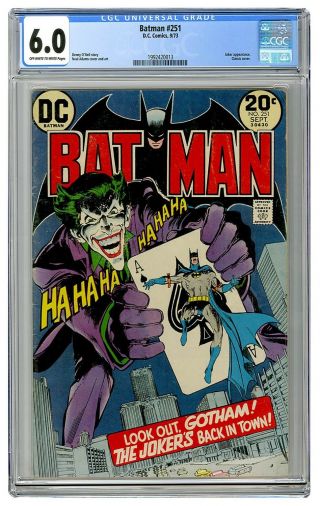 Batman 251 Cgc 6.  0 Vintage Dc Detective Comic Key Classic Neal Adams Cover