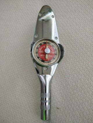 Vintage Snap - On Torqometer Torque Wrench Te25fua Inch/pounds 3/8 " Drive