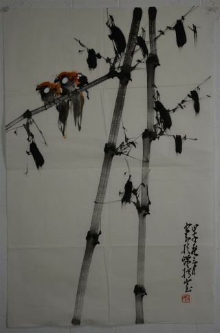 Elegant Large Chinese Painting Signed Master Zhao Shaoang Y9193