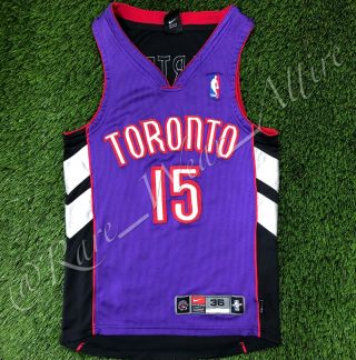 Nba Jersey Toronto Raptors Vince Carter Nike Authentic Sz 36 Vtg Purple Away