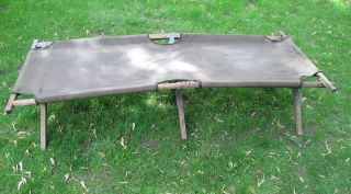Wwii U.  S.  Army Cot In Good Usable