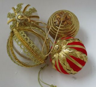 Vintage Western Germany Koestel Wax Angel Christmas 4 Balls 9