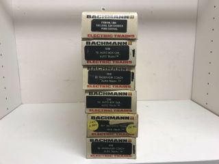 SET OF 6 RARE VINTAGE 1970s BACHMANN HO PENN CENTRAL AUTO TRAIN PASSENGER CARS 4