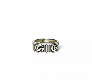 Authentic Vintage Gucci Unisex Ring Sterling Silver 925 Size 11