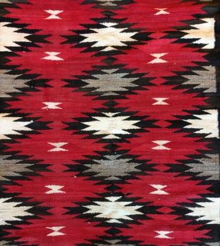 Navajo Ganado Rug Vintage 40 X 63