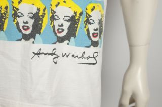 Vtg 1993 teNeues Andy Warhol Marilyn Monroe Printed T Shirt Tee White Size XL 4
