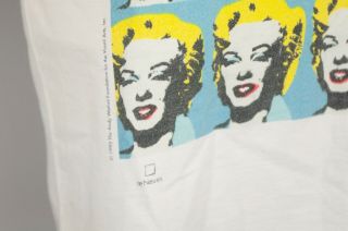 Vtg 1993 teNeues Andy Warhol Marilyn Monroe Printed T Shirt Tee White Size XL 5
