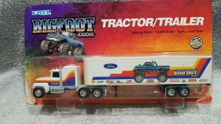 Vintage 1990 Ertl Bigfoot Tractor/trailer Die Cast Metal 1/64th Scale