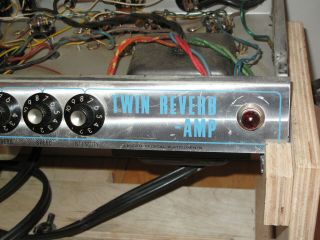 Vintage Late 1960s Fender Twin Reverb Tube Amp Chassis
