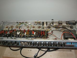 Vintage Late 1960s Fender Twin Reverb Tube Amp Chassis 6