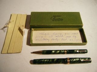 Vintage Mini 1933 Eversharp Bantam Fountain Pen & Pencil Set 14k