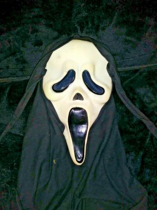 Gen 1 Fantastic Faces Ghostface Scream Mask Vintage Cloth Fun World Div Rare