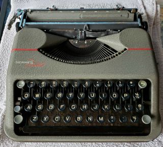 1950 Hermes Portable Baby Rocket Vintage Typewriter Switzerland Paillard 5149868