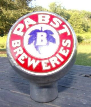 Vintage Pabst Blue Ribbon Beer Ball Tap Knob Pabst Breweries Milwaukee WI 3