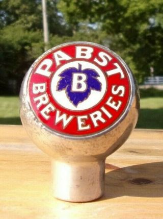 Vintage Pabst Blue Ribbon Beer Ball Tap Knob Pabst Breweries Milwaukee WI 7