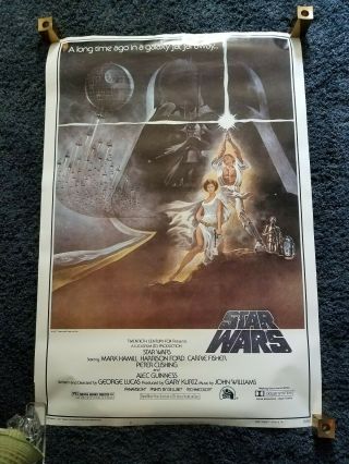 Vintage Star Wars Poster 1977 One Sheet Style A