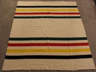 Pendleton Vintage Glacier National Park Wool Striped Blanket 84X73 2