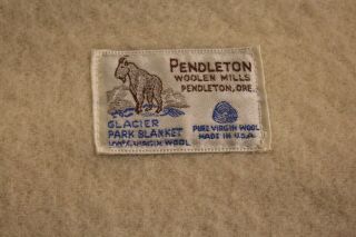 Pendleton Vintage Glacier National Park Wool Striped Blanket 84X73 3